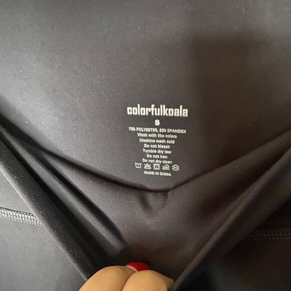 Colorfulkoala Women High Waisted Capri Leggings High Waisted Small Pockets Grey - Picture 3 of 6